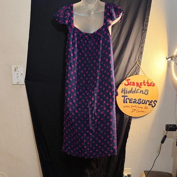 💥NI💥 Loft  Navy and Pink Women's Dress - Picture 4 of 5
